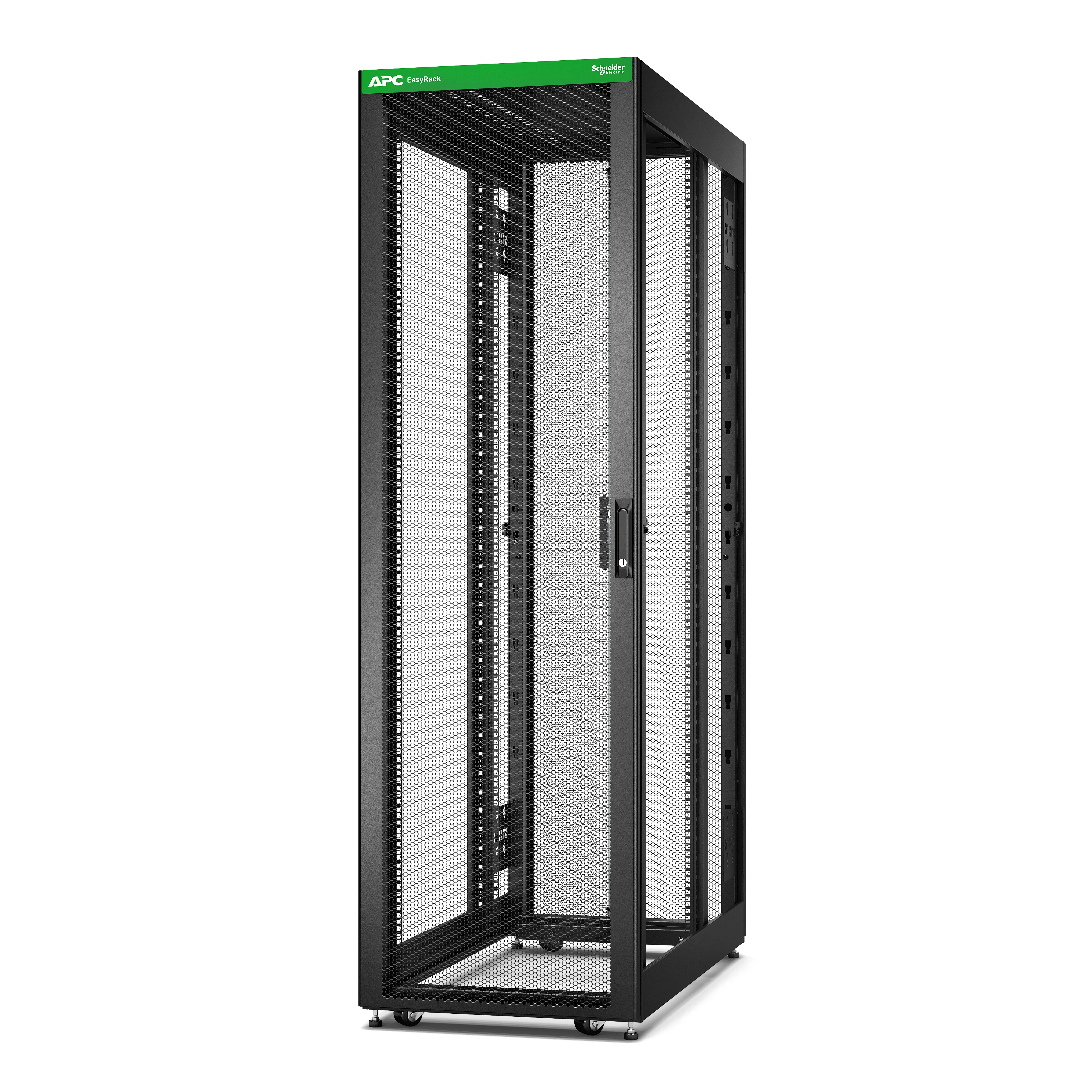 APC Easy Rack 42Ux600x1200 with Roof castors feet and 4 Brackets No Side panels Bottom black