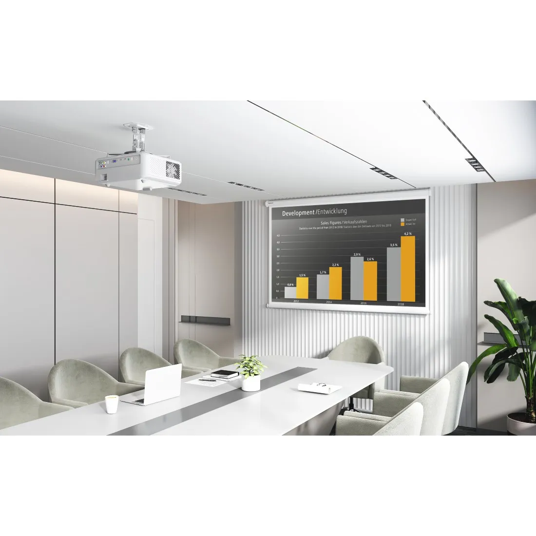 HAMA Projector Ceiling Mount Universal White