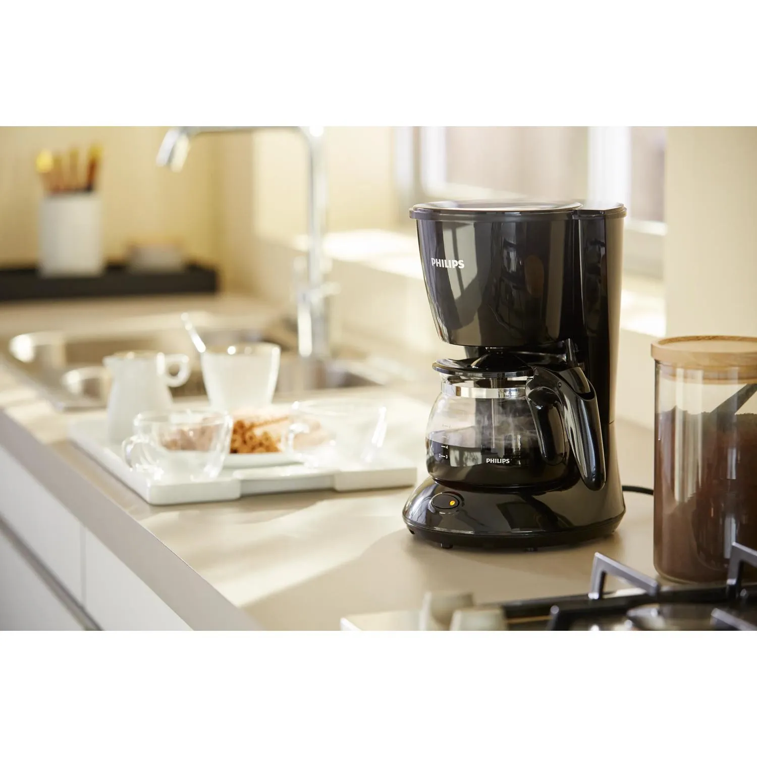 Philips Daily Collection HD7432/20 7 cups Coffee Maker, Black