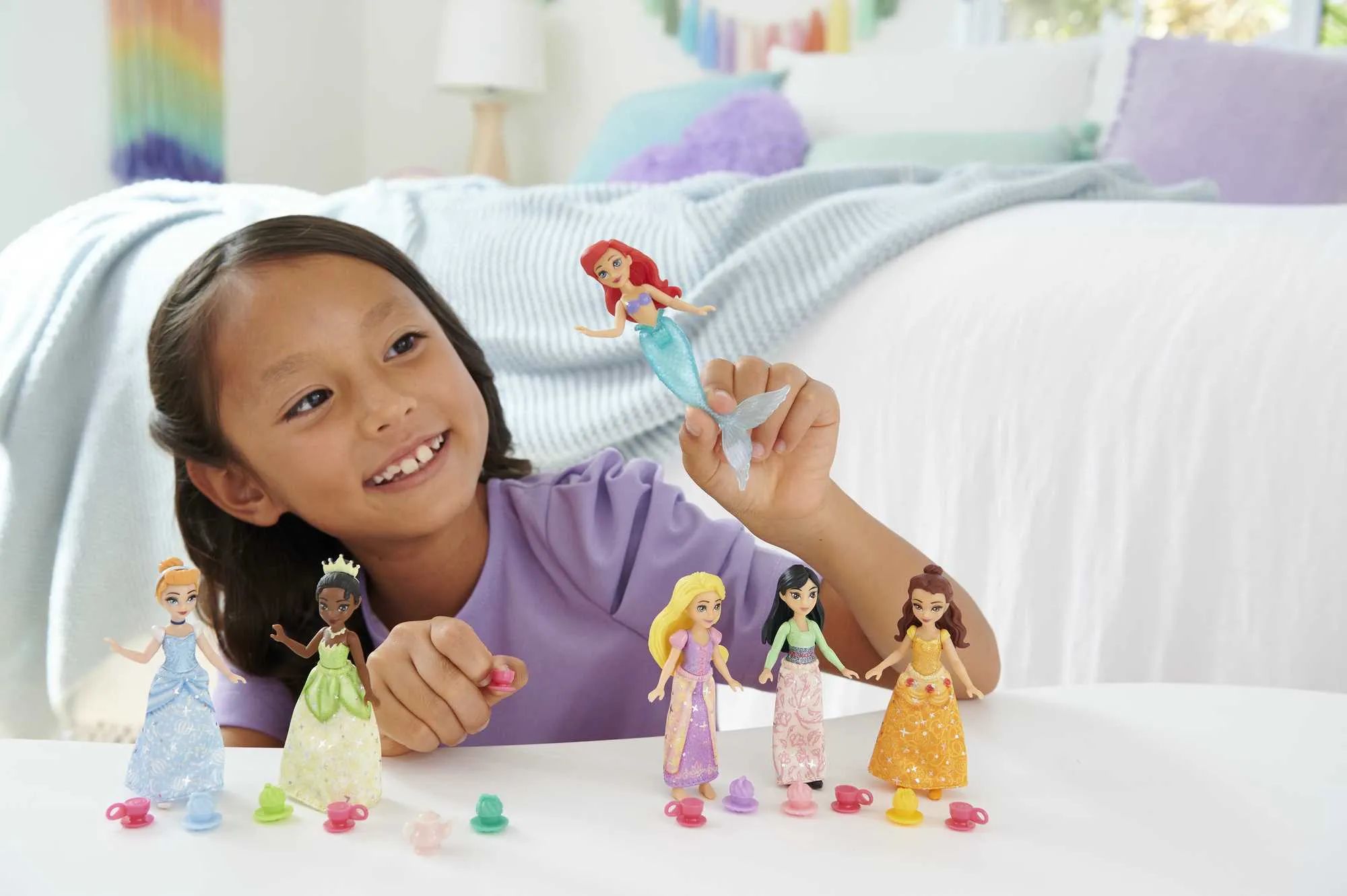 Mattel Disney Princess Small Dolls Tea Party 6 Pack Toy Figure