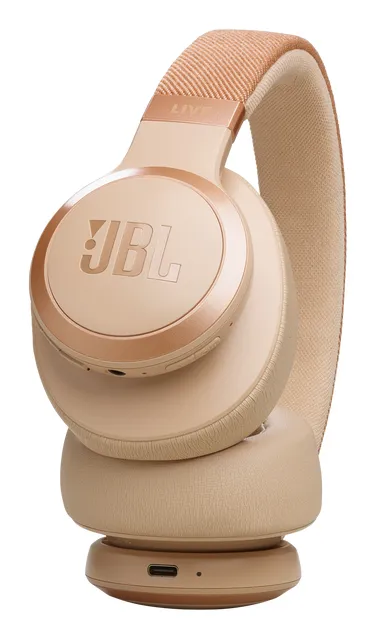 JBL Live 770NC - tr&aring;dl&ouml;sa h&ouml;rlurar, sand