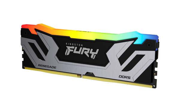 Kingston Fury Renegade RGB 48 Gt (2x24Gt) 8400 MHz, CL40, DDR5 XMP -muisti, musta/hopea
