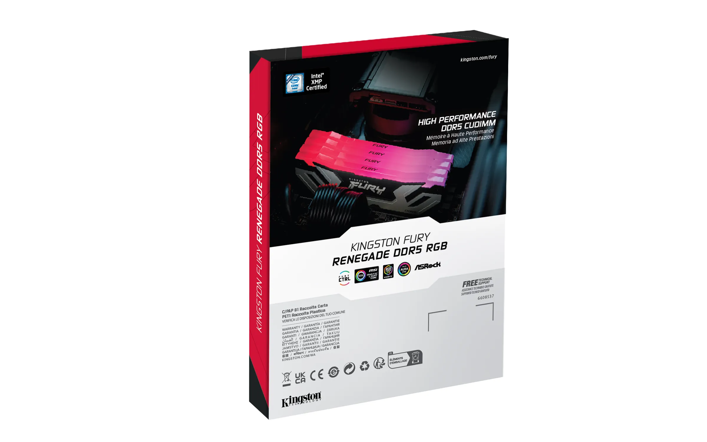 Kingston Fury Renegade RGB 24GB (1x24GB) 8400 MHz, CL40, DDR5 XMP - memory, black/silver