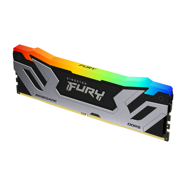 Kingston Fury Renegade RGB 48 Gt (2x24Gt) 8400 MHz, CL40, DDR5 XMP -muisti, musta/hopea