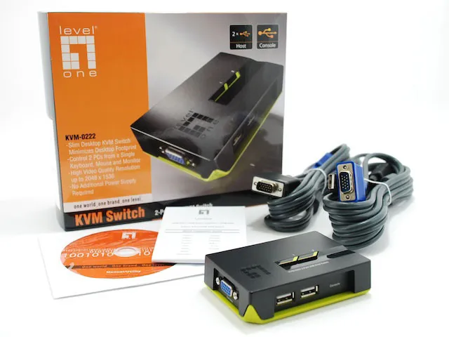 KV02 Port/USB LevelOne KVM-022