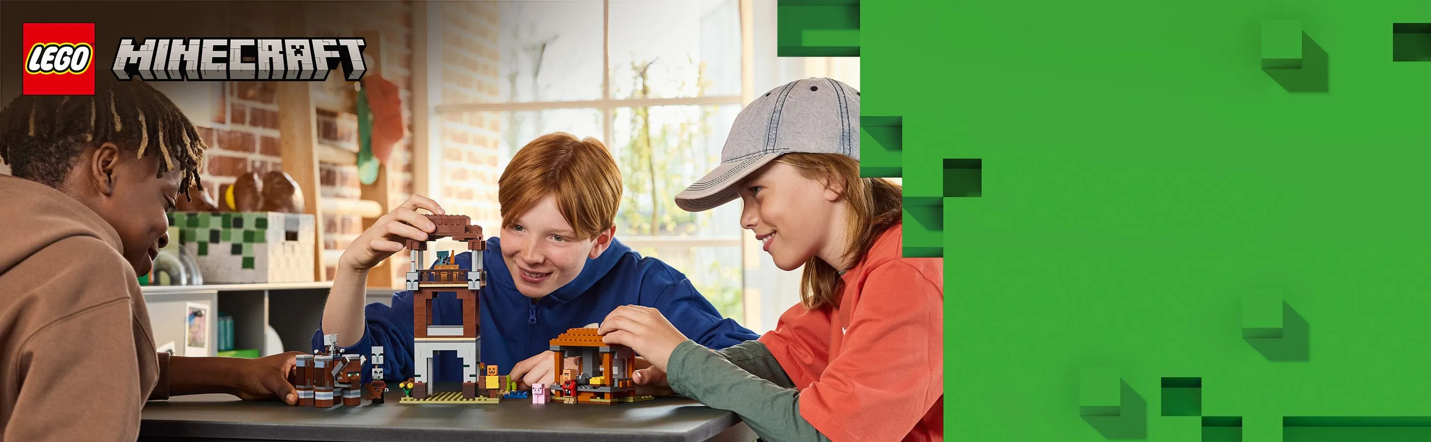 LEGO Minecraft Ravager F&ouml;rsvarsutpost och Purifier Savannmonster 21278