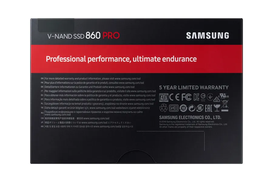 Samsung 4TB 860 PRO, 2.5", V-NAND, SATA III, 560/530 MB/s - SSD
