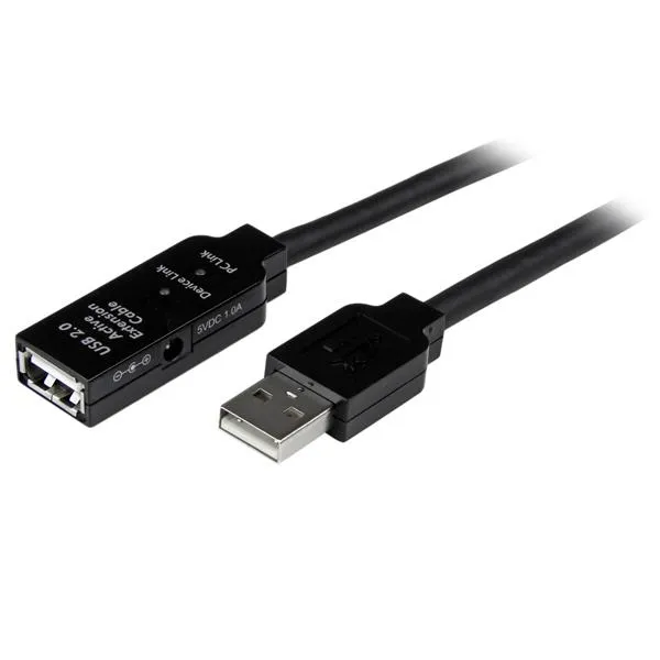 StarTech Active USB 2.0 - extension cable, 5 m, Black