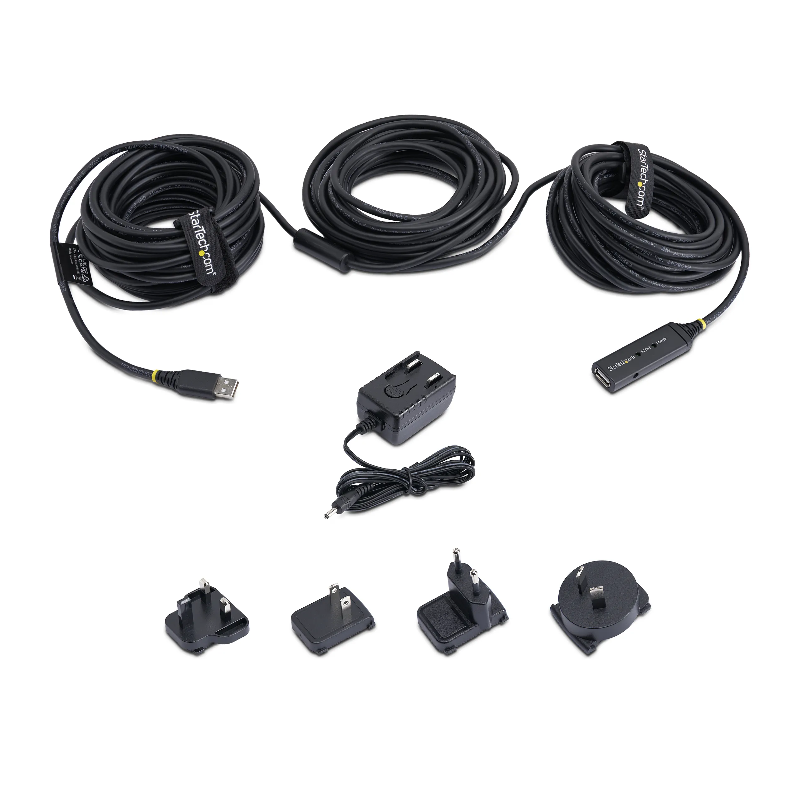 StarTech USB 2.0 active extension cable, 5 m, Black