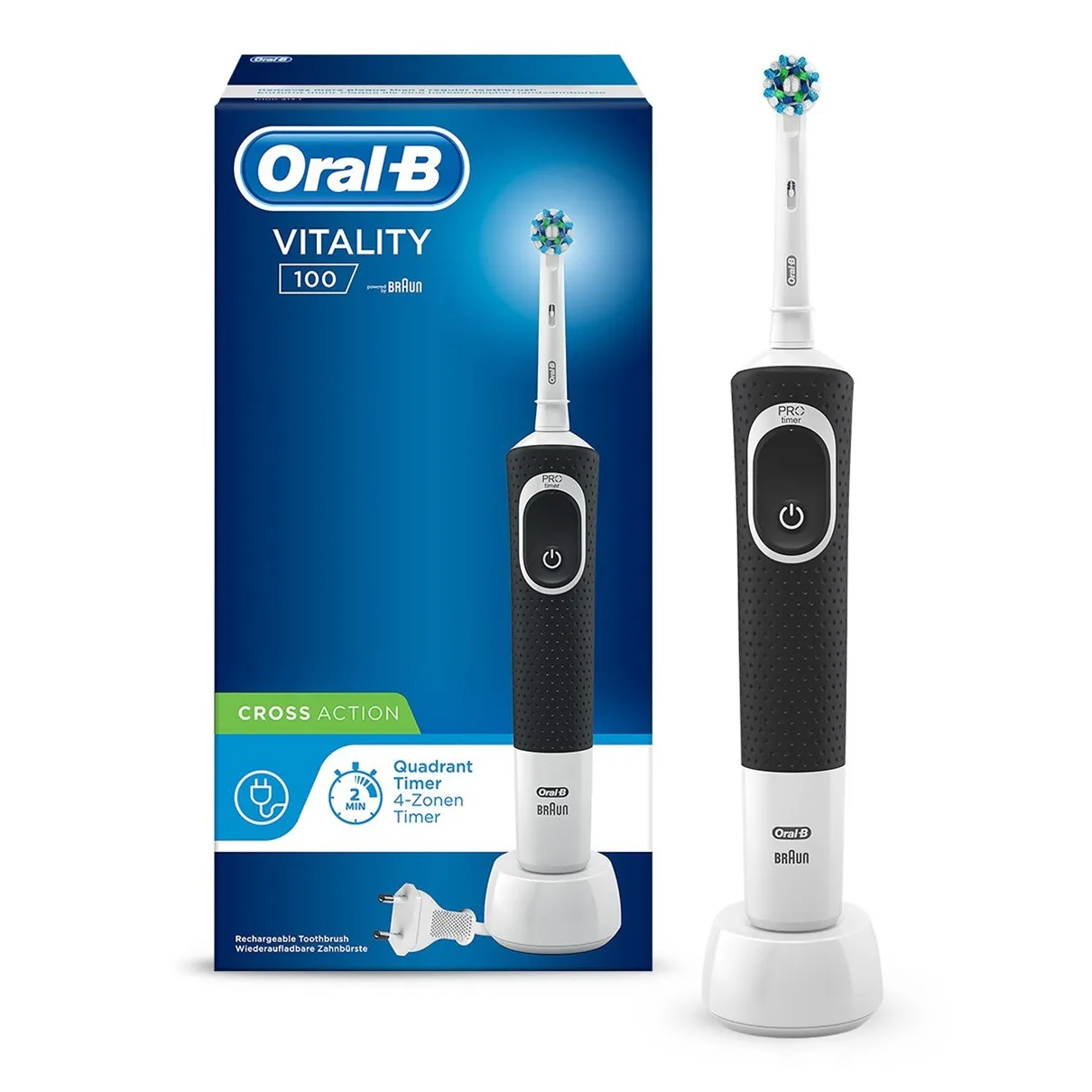 Braun Oral-B Vitality 100 CrossAction - electric toothbrush, Black/white