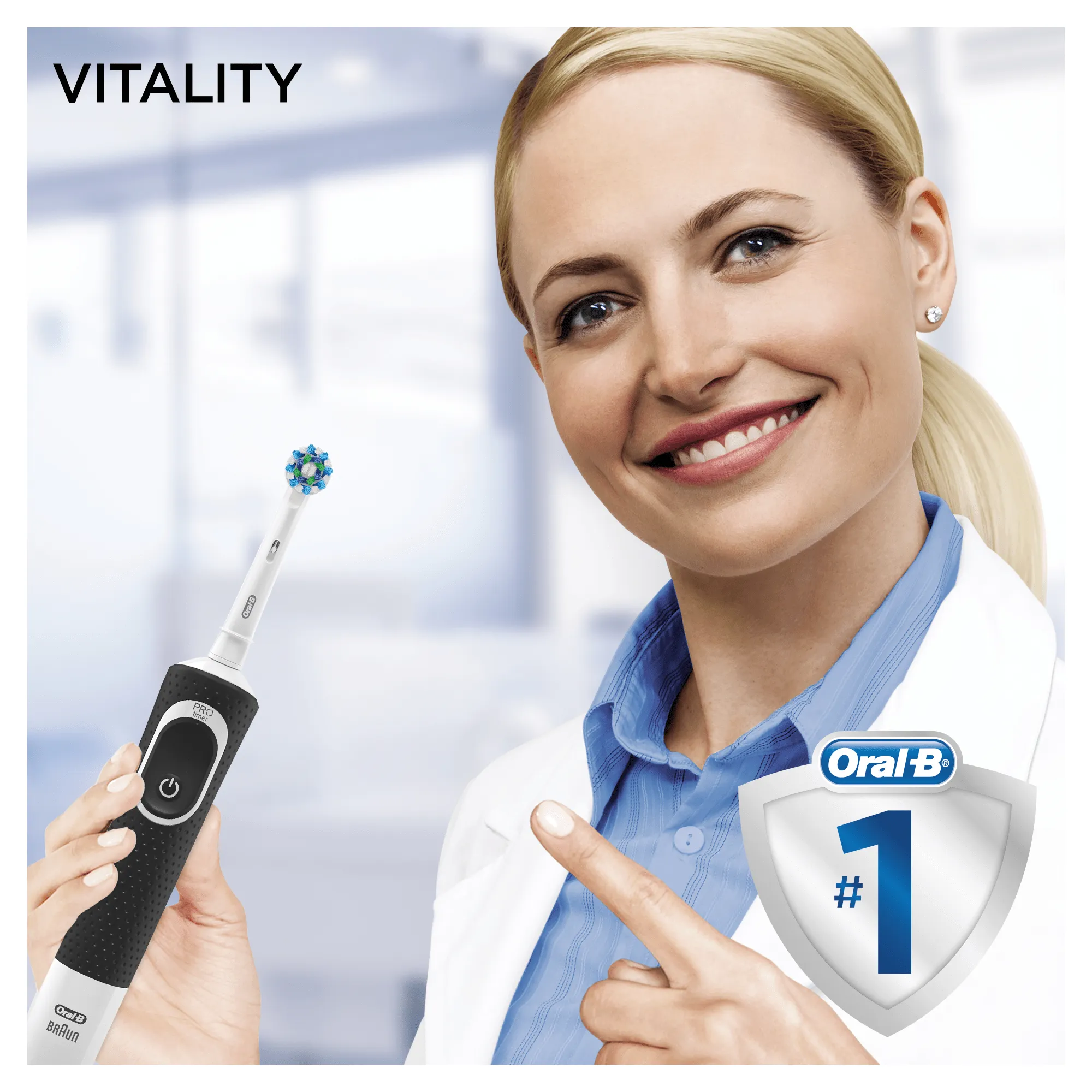 Braun Oral-B Vitality 100 CrossAction - electric toothbrush, Black/white
