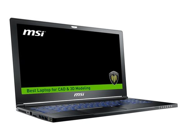 MSI 15.6&quot; WS63 7RK-688NE, 512GB NVMe SSD +1TB, Nvidia Quadro P3000, Win 10 Pro - Notebook