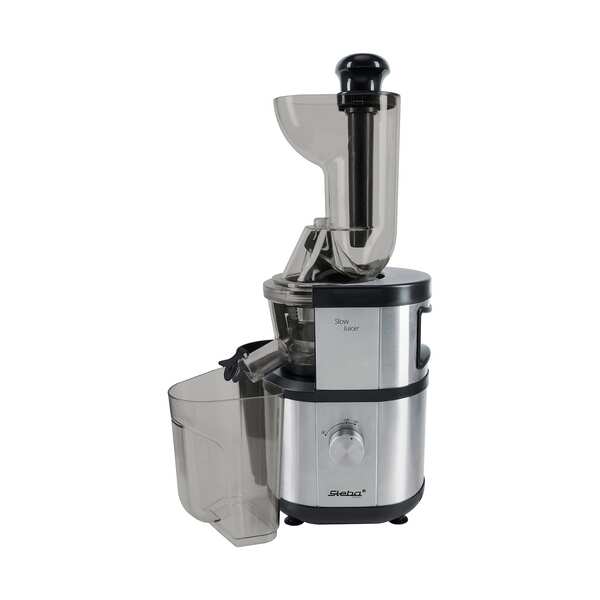 Steba E 400 Slow Juicer, 400 W, 1 L, Stainless Steel/Black