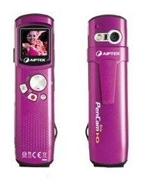 Aiptek PENCAM HD - PURPLE - "Kyn&auml;malli" HD 720p, HDMI, 1,1" n&auml;ytt&ouml;, Li-ION akku, USB, 4GB sis&auml;ist&auml; muistia