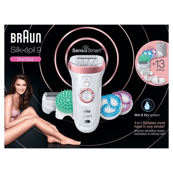 BRAUN EPILAATTORI SES9990 SKINSPA SENSOSMART. 4-in-1 epilaattori 13 lis&auml;osalla. &Auml;lyk&auml;s epilaattori SensoSmart-teknologialla. Wet&amp;Dry epilaattori, jota voit k&auml;yt
