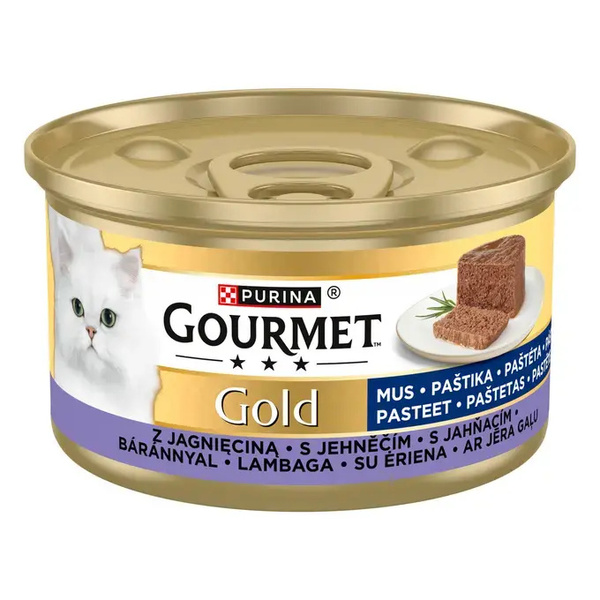 Purina Gourmet Gold Mousse with Lamb, Kissan m&auml;rk&auml;ruoka, Adult, 85 g
