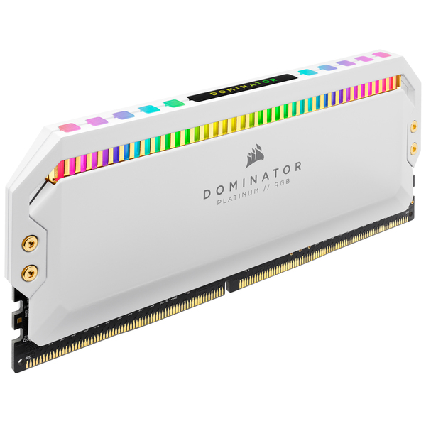 Corsair 32 GB (2 x 16 GB) Dominator Platinum RGB, DDR4 3200 MHz -muisti, valkoinen Corsair 32 GB (2 x 16 GB) Dominator Platinum RGB, DDR4 3200 MHz -muisti, valkoinen