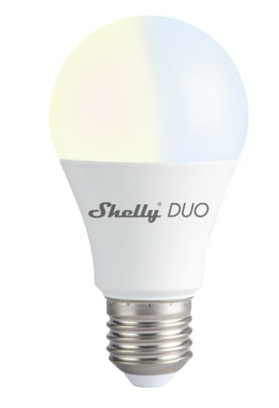 Shelly Duo Wi-Fi operated bulb, dimmable, E27, 9W