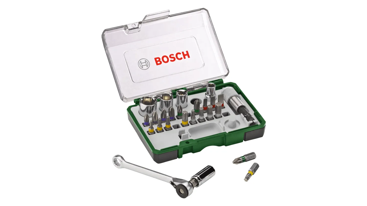 Bosch 27-piece screwdriver / ratchet set