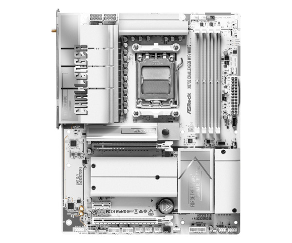 ASRock X870E Challenger WiFi 7 AM5 ATX -emolevy, valkoinen