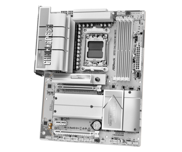 ASRock X870E Challenger WiFi 7 AM5 ATX -emolevy, valkoinen