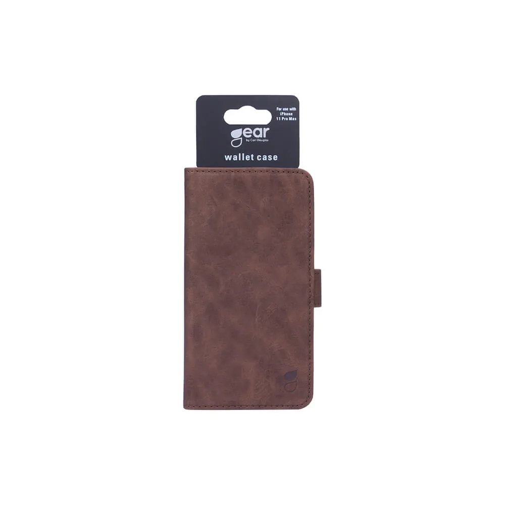 GEAR Wallet, iPhone 11 Pro Max - pl&aring;nboksfodral, Brun