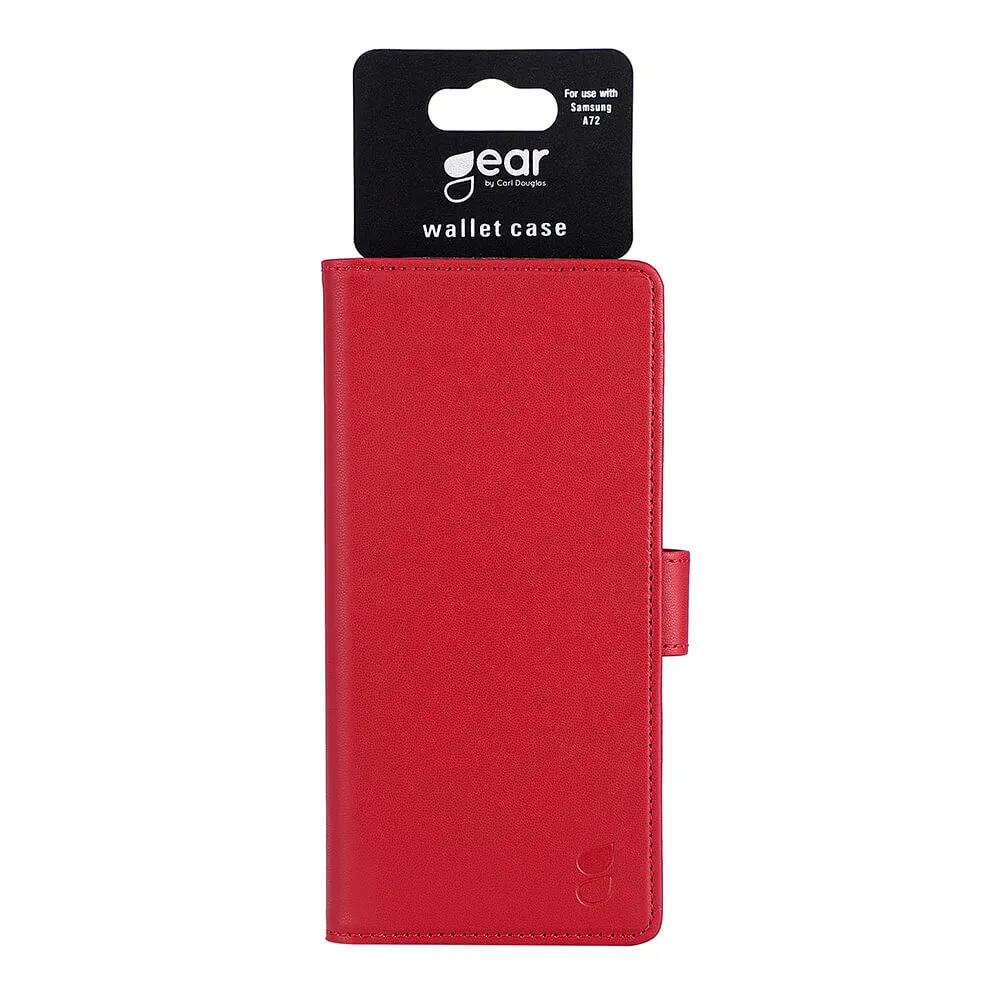 GEAR Wallet, Galaxy A72 -lompakkokotelo, Punainen