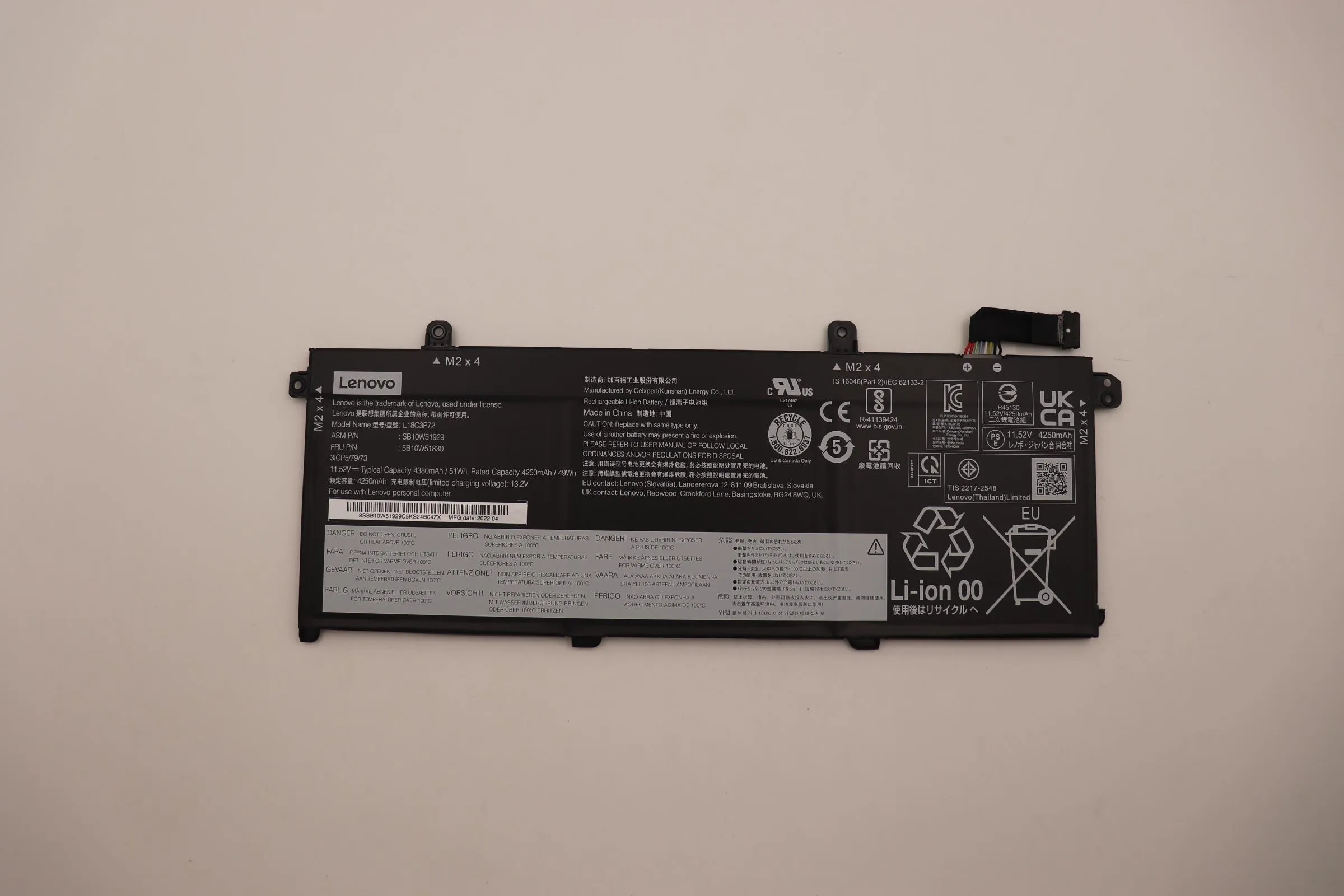 Batteria Interna 3C 57WH Per Laptop – Ricambio Compatibile 808534