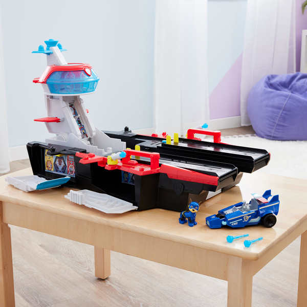Spin Master Paw Patrol: The Mighty Movie, Marine Headquarters Playset, Toy Vehicle (with Chase Toy Figure and Superhero Vehicle)