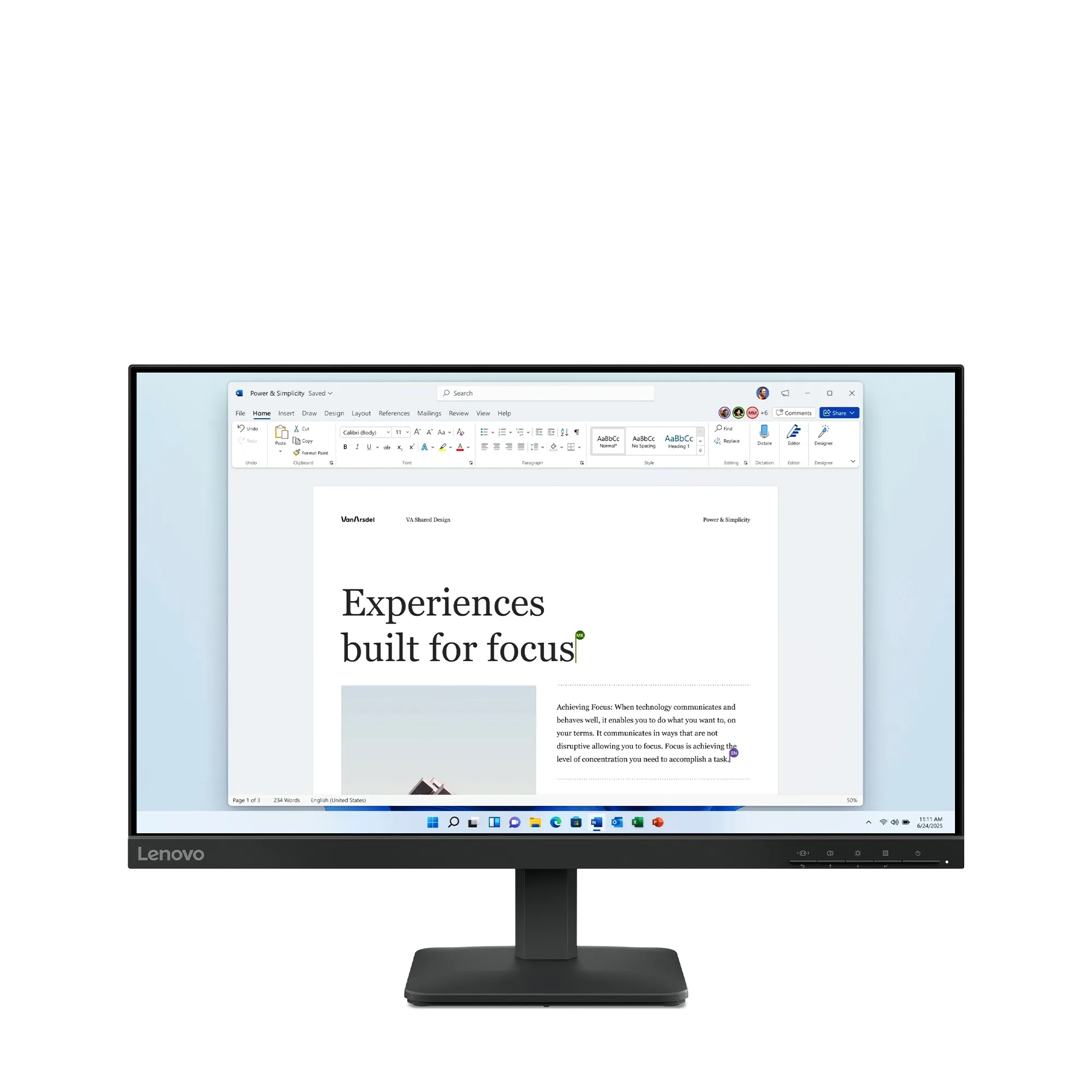 Lenovo L24-4e 23.8" Full HD, IPS sk&auml;rm