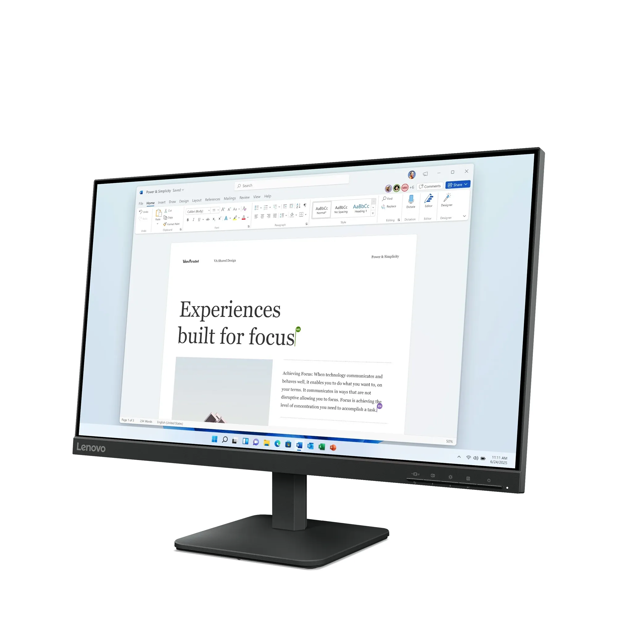 Lenovo L24-4e 23.8" Full HD, IPS sk&auml;rm