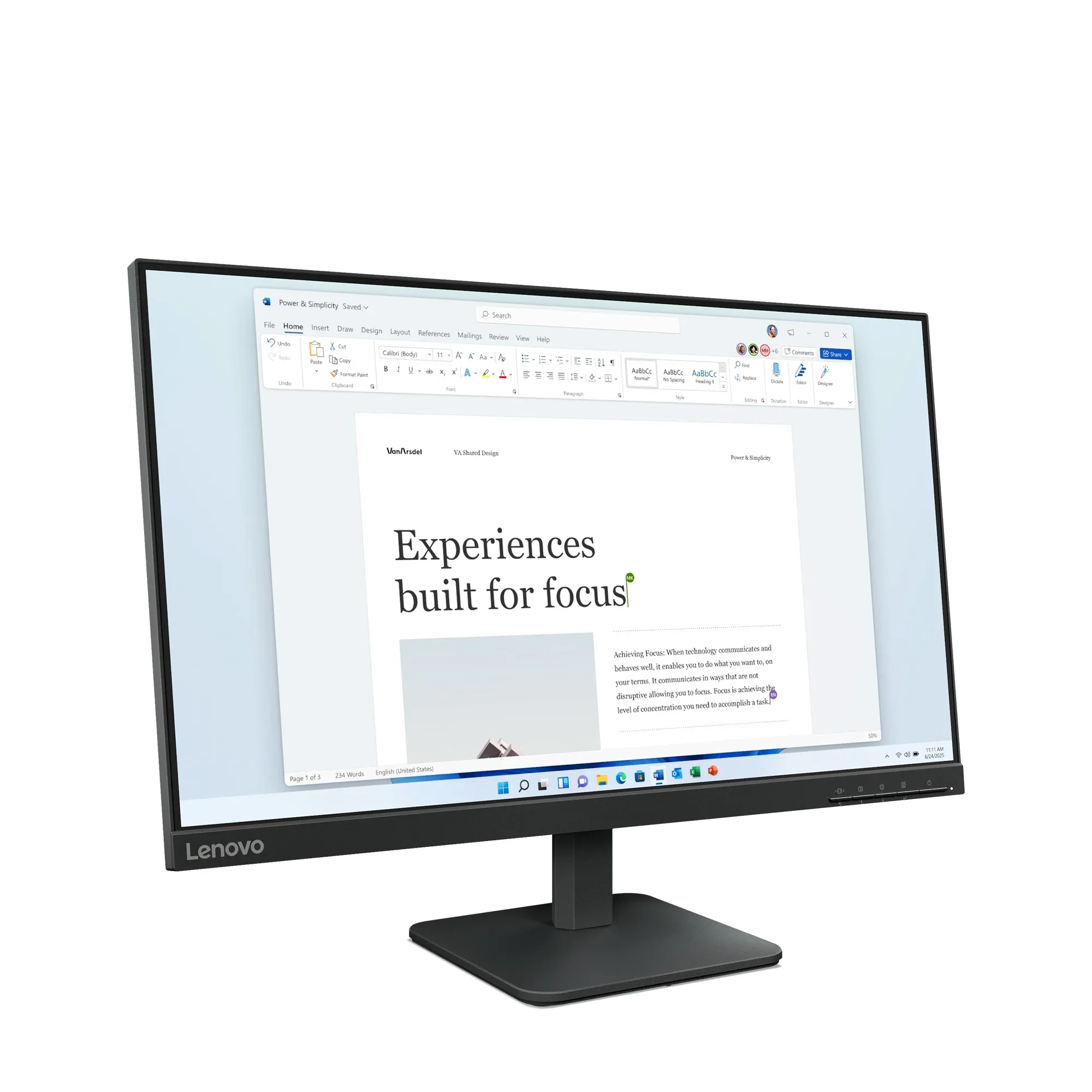 Lenovo L24-4e 23.8" Full HD, IPS sk&auml;rm