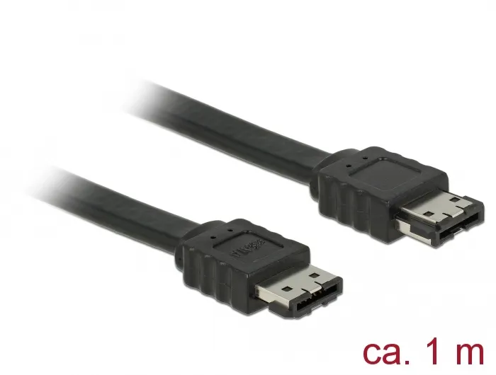 Cable eSATA 3 Gb/s receptacle &gt; eSATA receptacle 1 m black