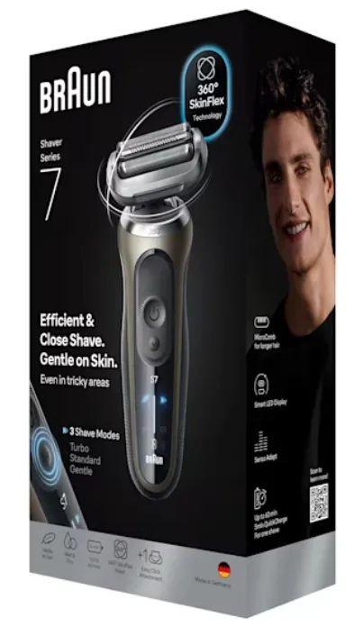 Braun Series 7 72-C1200s - electric shaver, Black, Bronze, Stainless steel