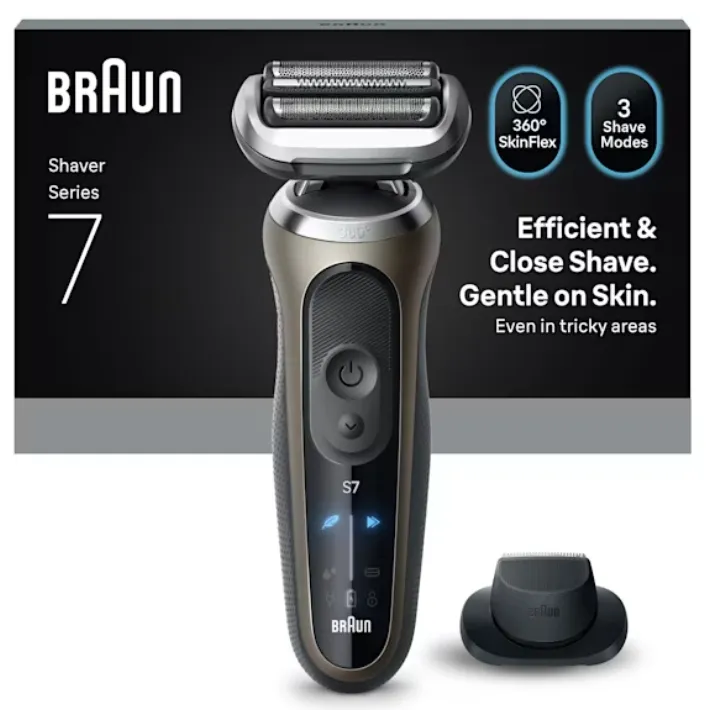 Braun Series 7 72-C1200s - electric shaver, Black, Bronze, Stainless steel