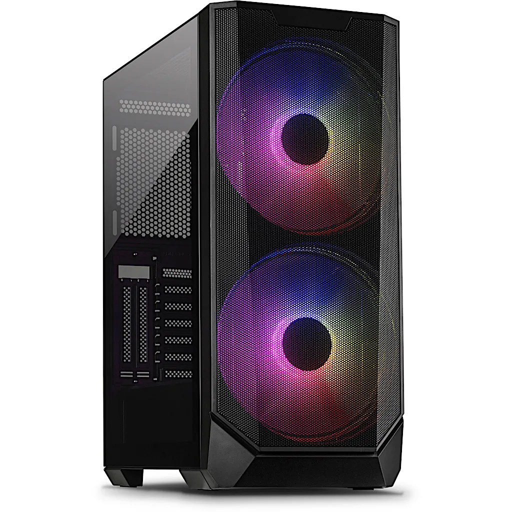 Inter-Tech IT-3503 Airstream - Mid Tower case, Black