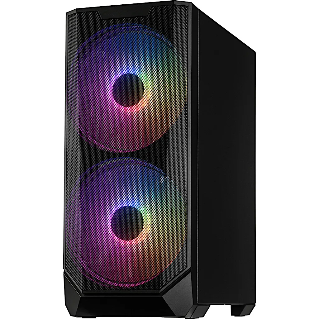 Inter-Tech IT-3503 Airstream - Mid Tower case, Black