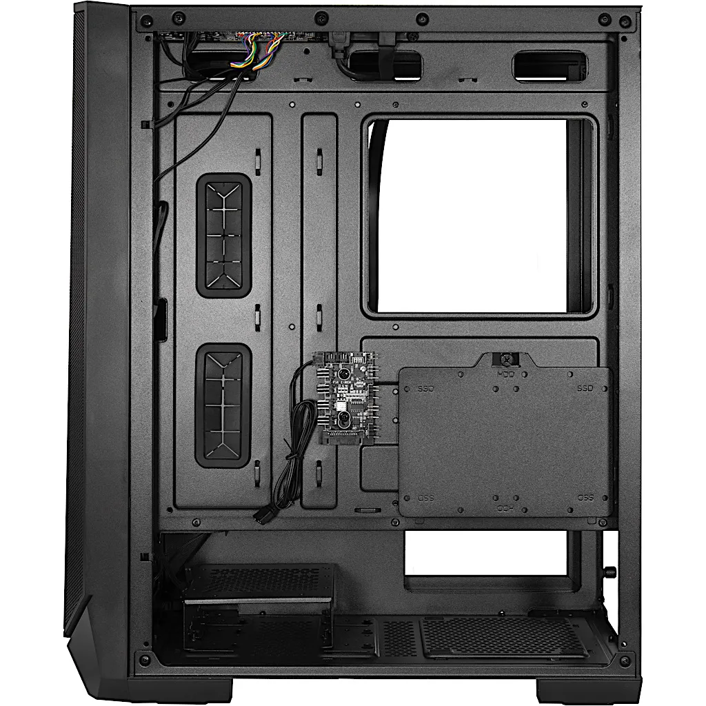 Inter-Tech IT-3503 Airstream - Mid Tower case, Black