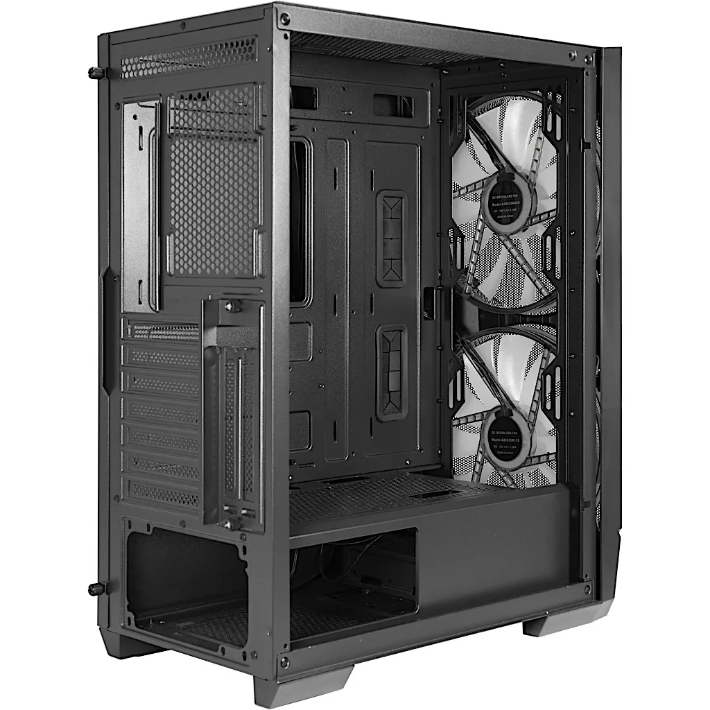 Inter-Tech IT-3503 Airstream - Mid Tower case, Black