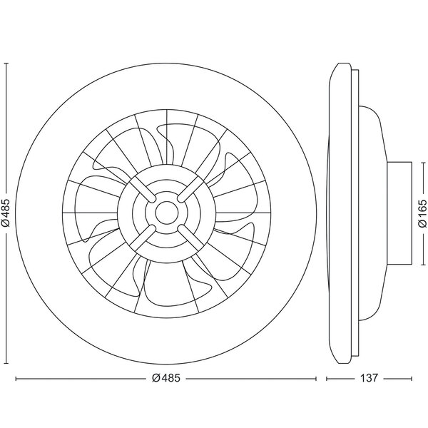 Philips Amigo -ceiling fan light 42 + 20W