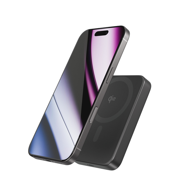 Epico UltraPack Qi2 10000mAh Alu Mag+ Wireless Power Bank EM71b Wireless Charging 15W for iPhone and Android, Black