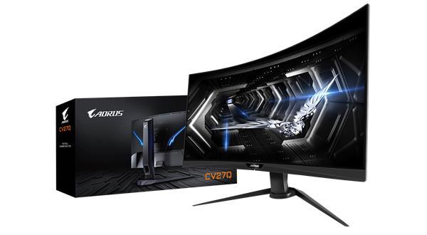 Gigabyte 27" Aorus CV27Q QHD, 165 Hz, 1 ms -pelin&auml;ytt&ouml;