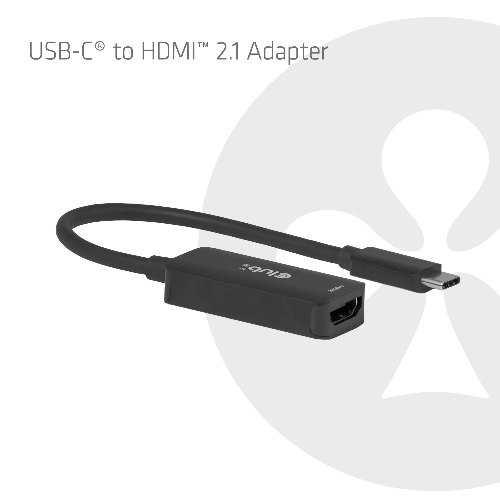 Club 3D CAC-2505 USB-C to HDMI 2.1 Adapter, 8K 60Hz, 0.1 m, Black