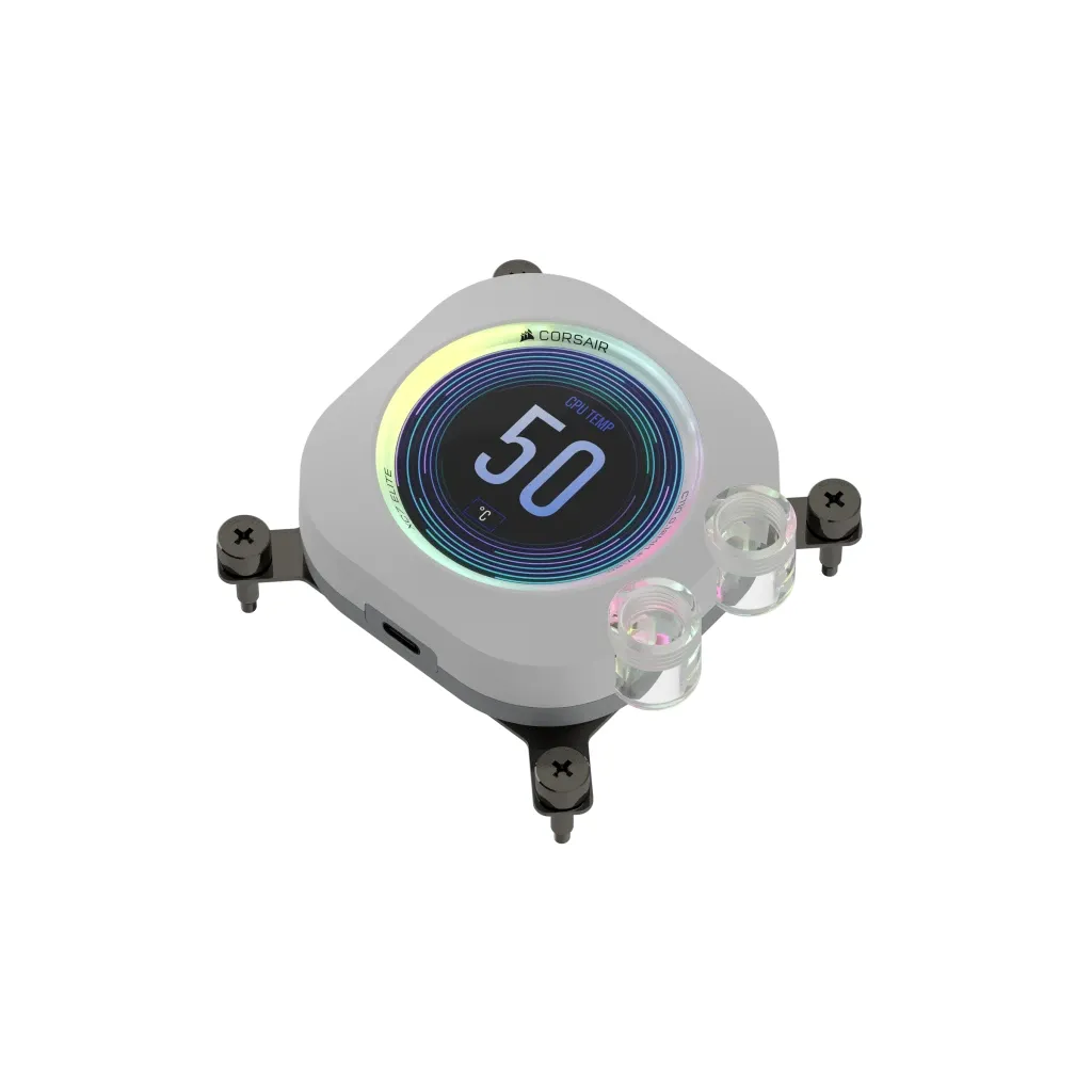 Corsair CPU water block, XC7 ELITE LCD (Intel 1700/AMD AM4, AM5 sockets), Vit