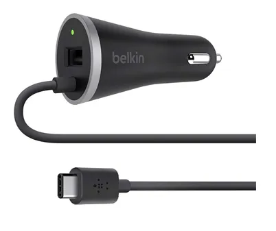 BELKIN USB-C 15W hardwired charger with USB A pass through