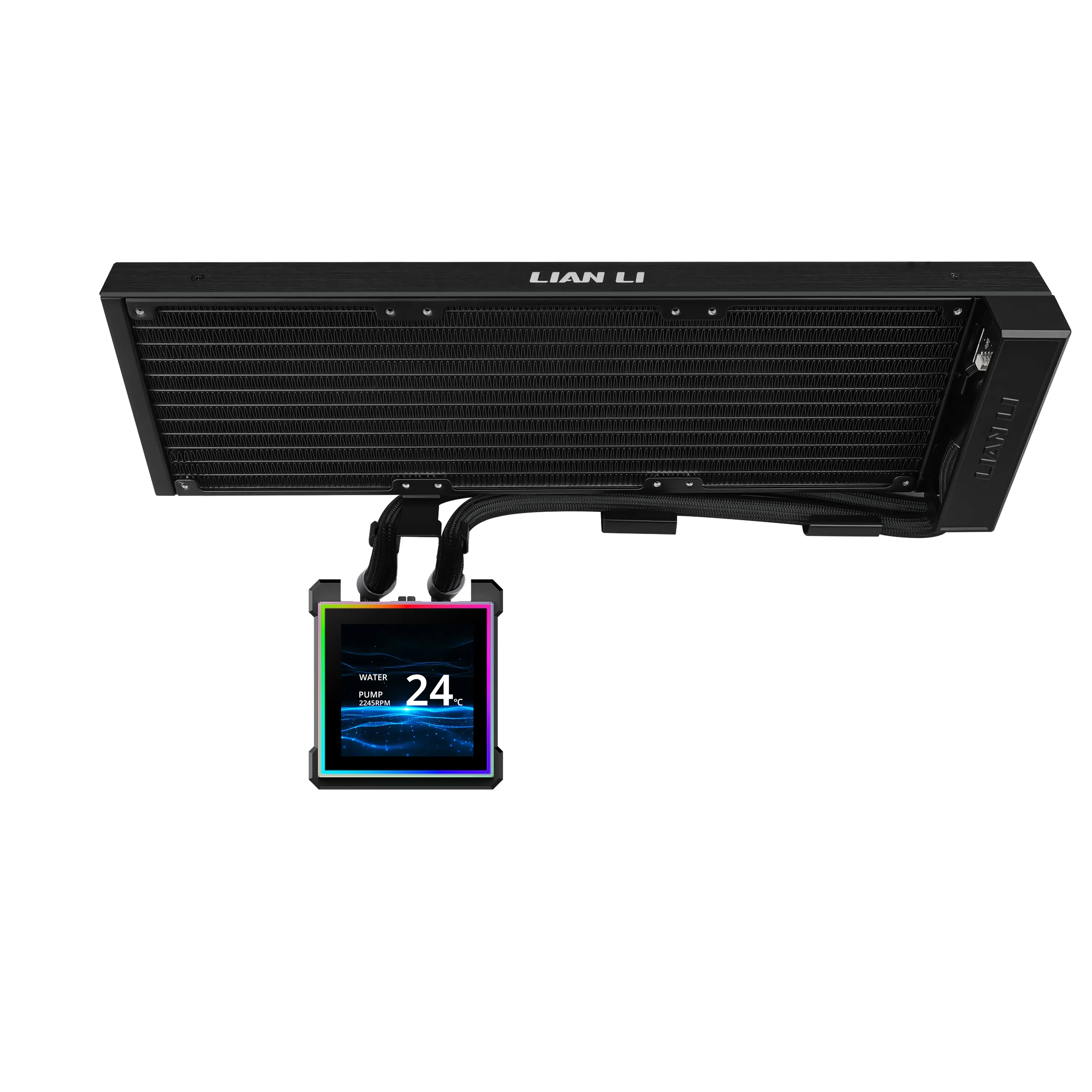 Lian Li Hydroshift II LCD-S 360N 360mm ARGB Liquid Cooler, Black