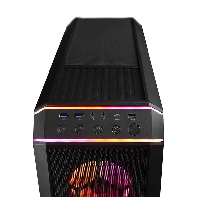 Chieftec Stallion 3 GP-03B-UC-OP Midi-Tower Case with window and RGB lighting, Black