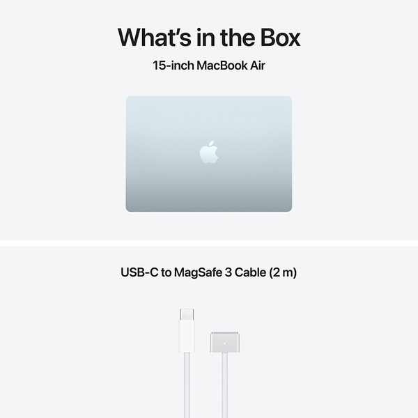 Apple MacBook Air 15" M5 (10/10) 16 GB, 1 TB, himmelsbl&aring;, MDVT4
