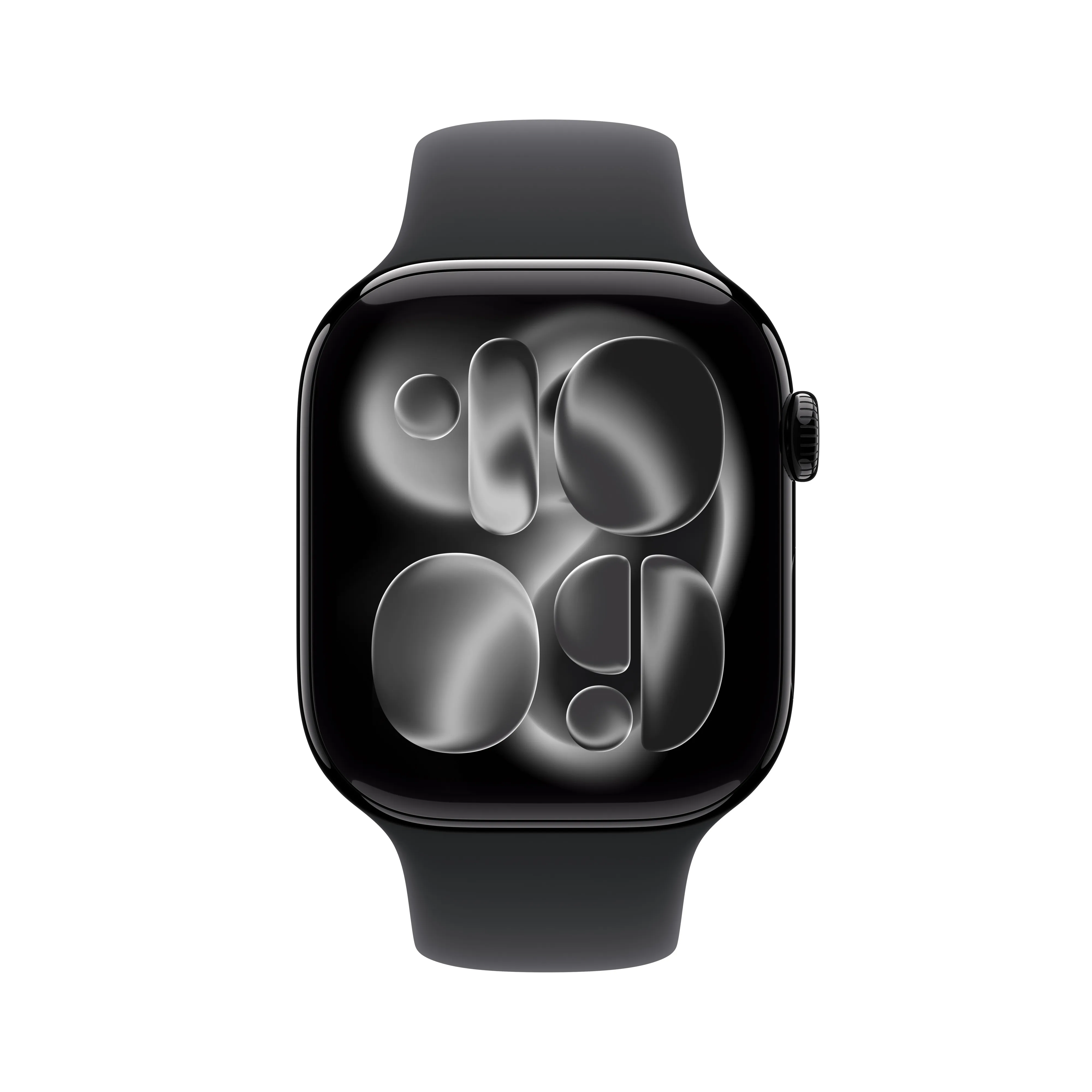 Apple Watch Series 11 (GPS) 46 mm peilimusta alumiinikuori ja musta urheiluranneke, S/M