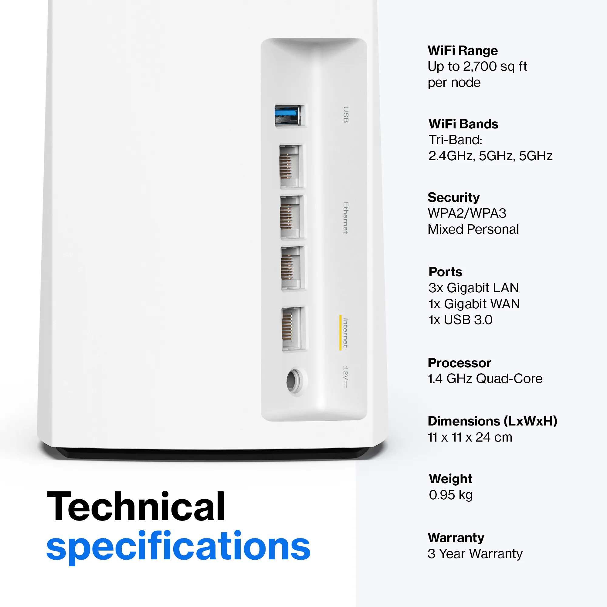 Linksys Velop, AX4200, Tri-band, Wi-Fi 6 - Mesh system, 2-pack